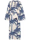 Johanna Ortiz Sotaviento Printed Cotton Midi Dress In Neutrals