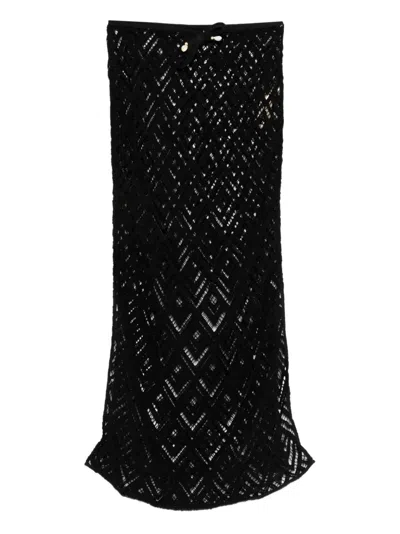 Johanna Ortiz Soul Maxi Skirt In Black