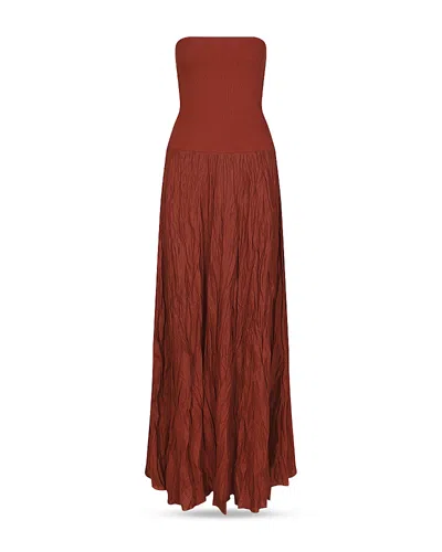 Johanna Ortiz Sound Ankle Skirt Swim Cover-up In Mocca