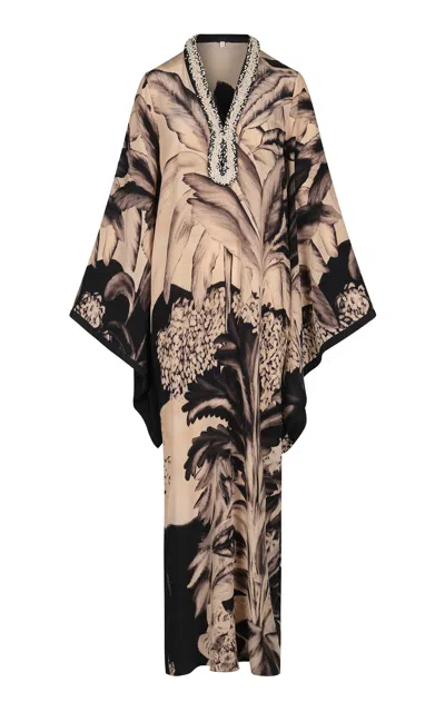 Johanna Ortiz Southern Tropics Embellished Silk Tunic In Multi
