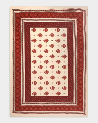 Johanna Ortiz Spirit Of The Rider Cotton Pareo In Ecru Wine