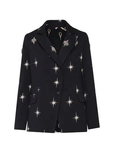 Johanna Ortiz Star-embellishment Blazer In Black