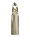 Johanna Ortiz Los Siete Mares Cutout Linen Midi Dress In Nude