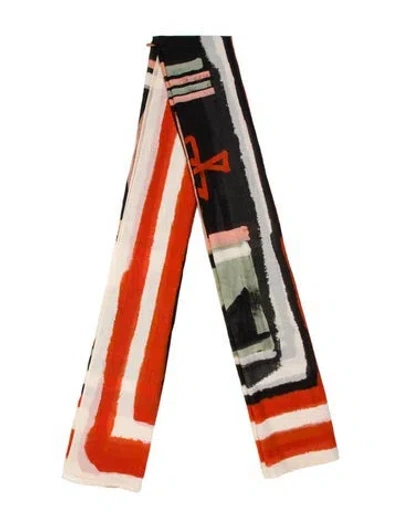 Pre-owned Johanna Ortiz Striped Scarf In Neutral