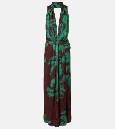 Johanna Ortiz Summer Counts Jacquard Maxi Dress In Brown