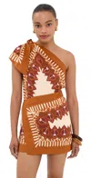 Johanna Ortiz Sun Traveller Printed Cotton-voile Mini Dress In Brown