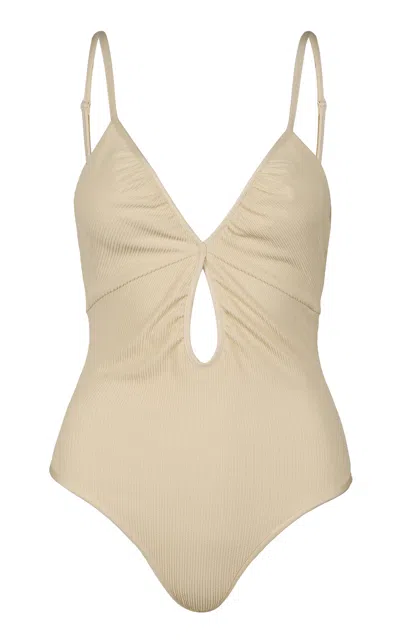 Johanna Ortiz Sundown Cutout One-piece Swimsuit In Neutral