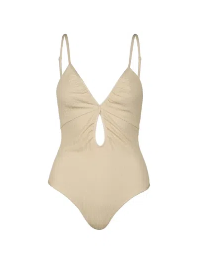 Johanna Ortiz Sundown Dust Cut-out Swimsuit In Gold