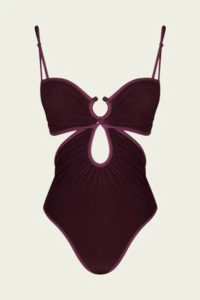 Johanna Ortiz Sunny Days One-piece In Madero Wine