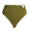 Johanna Ortiz Susurro High-rise Bikini Bottoms In Green