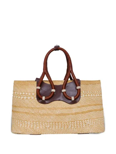 Johanna Ortiz Swaying Silhouettes Top-handle Tote Bag In Neutral
