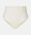Johanna Ortiz Ecru Taita High Waist Bikini Bottoms In White