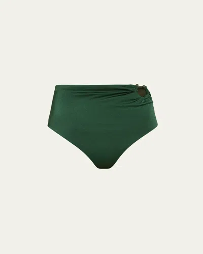 Johanna Ortiz Taita High-waist Bikini Bottoms In Green