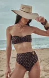 Johanna Ortiz Taita Printed Bikini Bottom In Brown