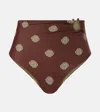 Johanna Ortiz Taita Printed Bikini Bottoms In Brown