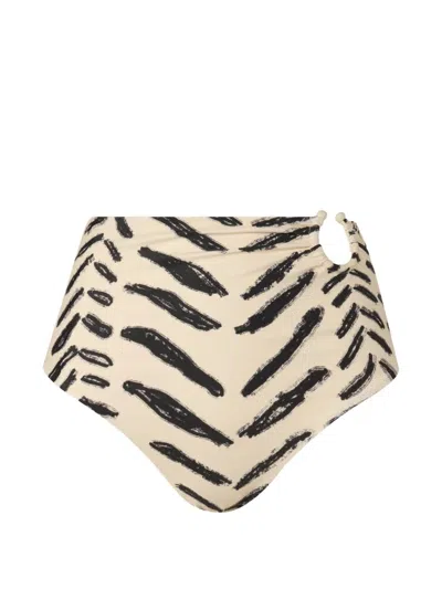 Johanna Ortiz Taita Printed Bikini Bottoms In Neutral