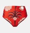 Johanna Ortiz Taita Printed High-rise Bikini Bottoms