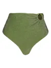 Johanna Ortiz Taita Ring-detail Bikini Bottom In Green