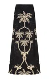 Johanna Ortiz Taken Back Printed Midi Skirt In Black,white