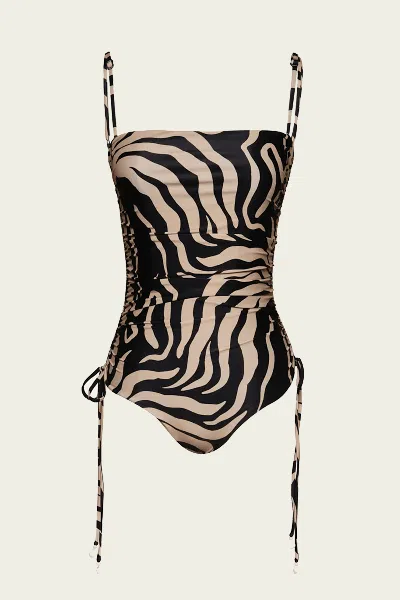 Johanna Ortiz Tarangire Zebra-pattern One Piece In Multi