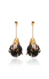 Johanna Ortiz Tarot Blooms Feather Earrings In Multi