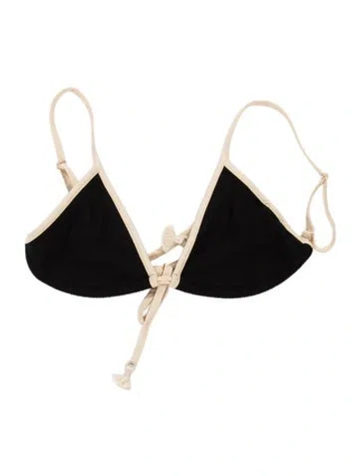 Pre-owned Johanna Ortiz Tassel Accents Bikini W/ Tags In Black