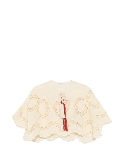 Johanna Ortiz Tassel-detail Blouse In Neutral