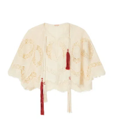 Johanna Ortiz Tassel-detail Blouse In Neutral