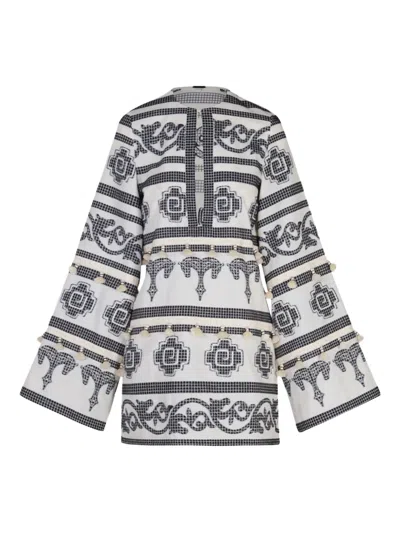 JOHANNA ORTIZ TEMPLE EMBROIDERED-TASSELS TUNIC