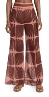 JOHANNA ORTIZ TERRACOTA RAPSODIA DEL RO PANTS MOTHER BOA PAREO PINK/TERRACOT