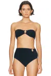 Johanna Ortiz Terry Seawaters Bikini Top In Blue