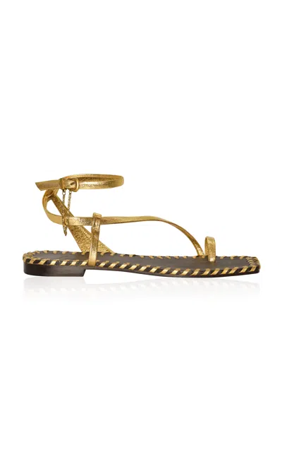 Johanna Ortiz The Hidden Sanctuary Sandal In Gold