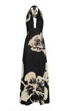 Johanna Ortiz The Old Garden Silk Maxi Dress In Multi