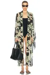 Johanna Ortiz The Passing Storm Kimono In Ecru & Mint