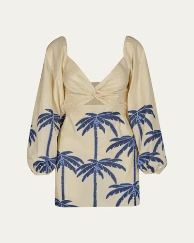 JOHANNA ORTIZ THE POWER OF THE SEA EMBROIDERED MINI DRESS