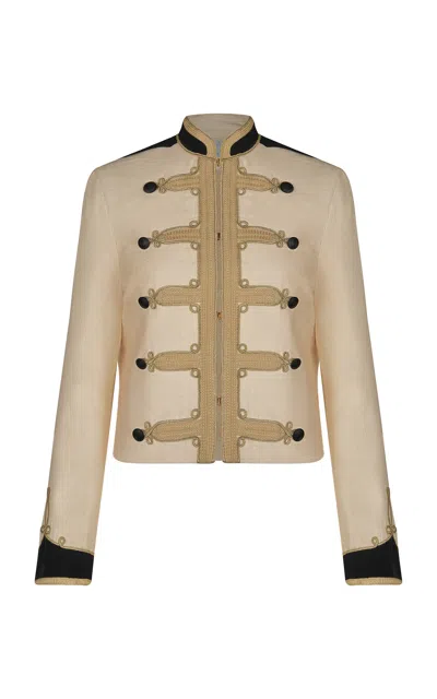 Johanna Ortiz The Quiet Explorer High-neck Jacket In Multi