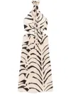 Johanna Ortiz The Rhythm Of Sea Midi Dress In Neutrals
