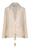Johanna Ortiz The Root Code Linen Jacket In Neutral