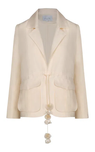 Johanna Ortiz The Root Code Linen Jacket In Neutral