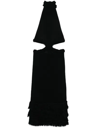 Johanna Ortiz Midikleid Mit Cut-outs In Schwarz
