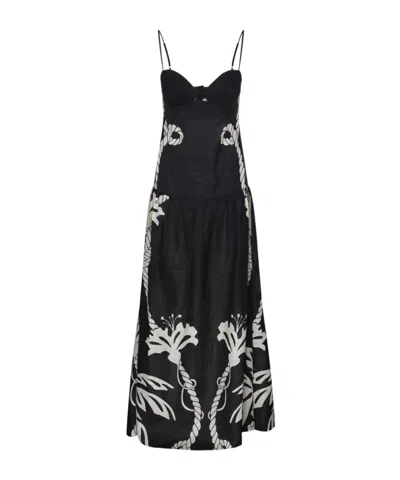 JOHANNA ORTIZ JOHANNA ORTIZ TROPICAL ROPE MIDI DRESS