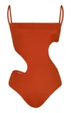 Johanna Ortiz Tide Over Cutout One-piece Bathing Suit In Red
