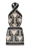 Johanna Ortiz Tide Strength Halter Linen Mini Dress