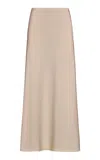 Johanna Ortiz Traditional Seville Tencel Jersey Midi Skirt In Off-white