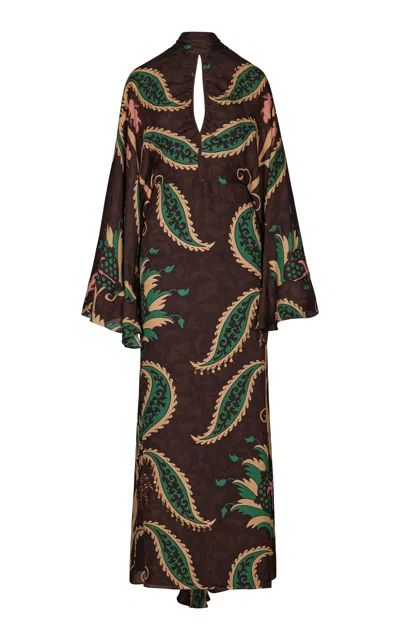 Johanna Ortiz Traditional Silk Tunic Dress In Multi