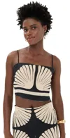 Johanna Ortiz Tree Soul Cropped Tank Top In Black