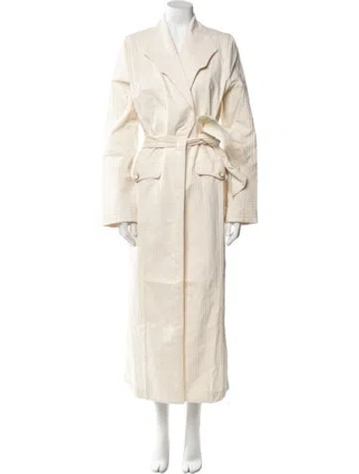 Pre-owned Johanna Ortiz Trench Coat W/ Tags In Neutral