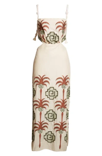 JOHANNA ORTIZ JOHANNA ORTIZ TRIBUTARIES EMBROIDERED COTTON BLEND DRESS
