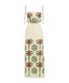 Johanna Ortiz Tributaries Palm-tree Embroidered Cut-out Maxi Dress In Multi