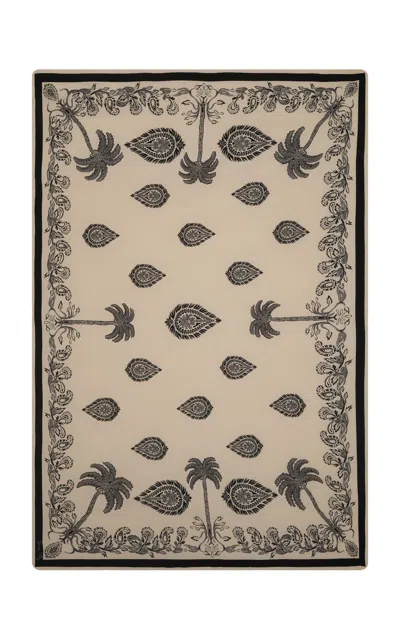 Johanna Ortiz Tropical Bandana Silk Shawl In Neutral